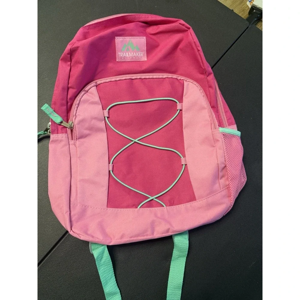 Trailmaker Pink Ad Aqua School Bag Backpack 17 Inch Classic Hiking Travel